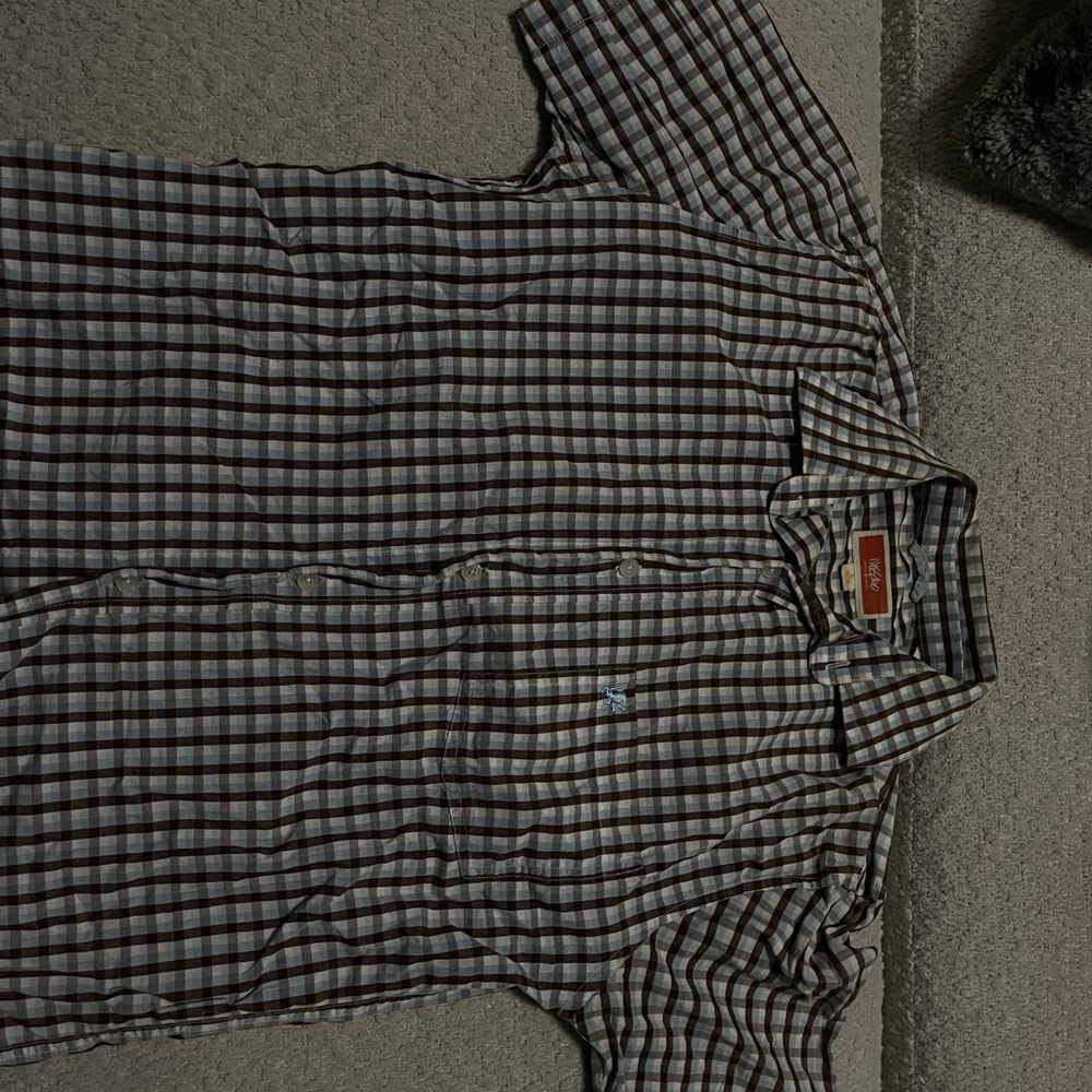 Men's Brown Checkered Shirt